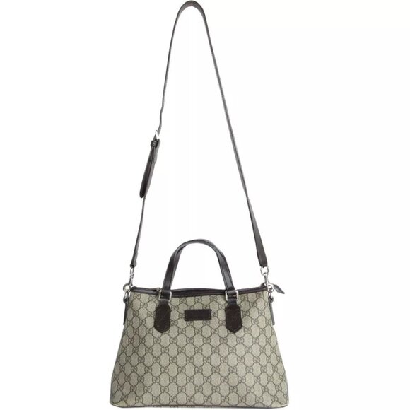 GUCCI GG SupremeHandbag Crossbody Shoulder Bag Beige / brown PVC - Picture 3 of 12